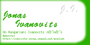 jonas ivanovits business card